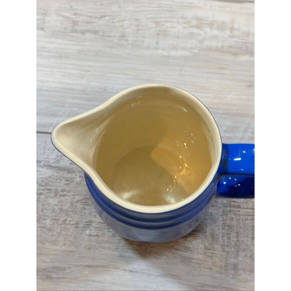 Vintage Blue Oxford Stoneware Pitcher - Picture 2 of 10
